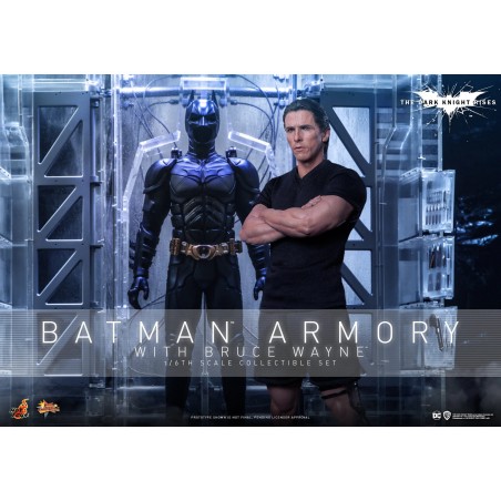 The Batman The Dark Knight Rises Batman Armory with Bruce Wayne Hot Toys