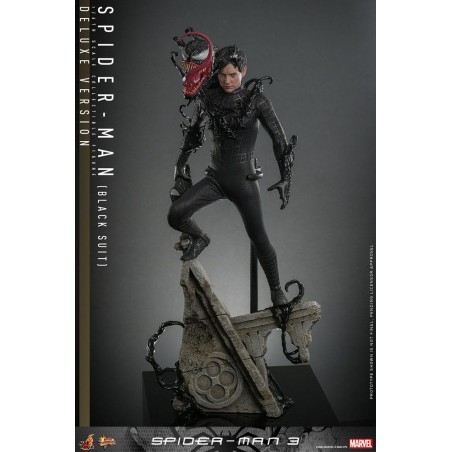 Spider-Man 3 Spider-Man (Black Suit) Deluxe Version Movie Masterpiece Hot Toys