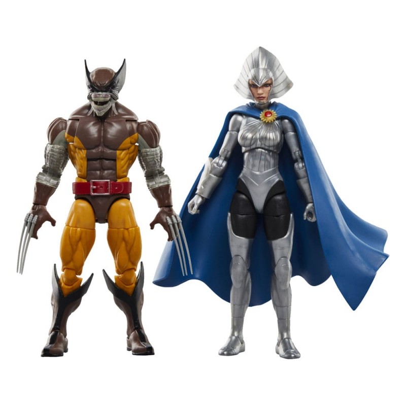 Figura Marvel Wolverine 50th Anniversary Wolverine & Lilandra Neramani Pack  de 2 Figuras Marvel Legends Series