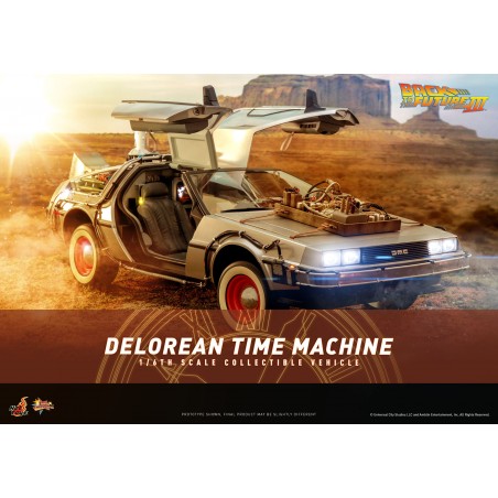 Back to the Future III DeLorean Time Machine Movie Masterpiece Hot Toys