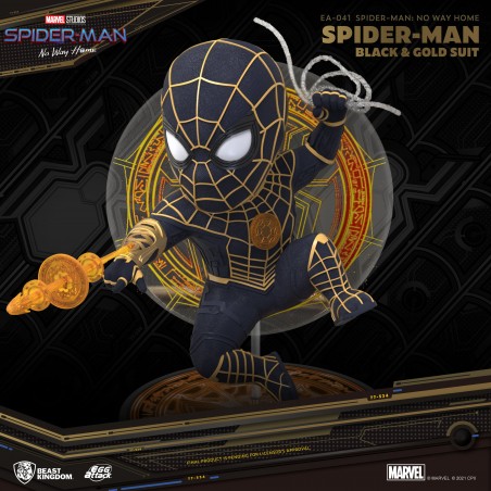 Spider-Man: No Way Home Spider-Man Black & Gold Suit Egg Attack Beast Kingdom Toys