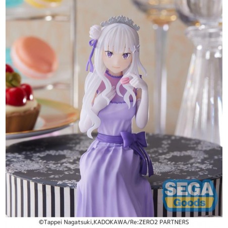 Re:ZERO -Starting Life in Another World Emilia Perching (Dressed Up Party Ver.) PM Figure Sega 8
