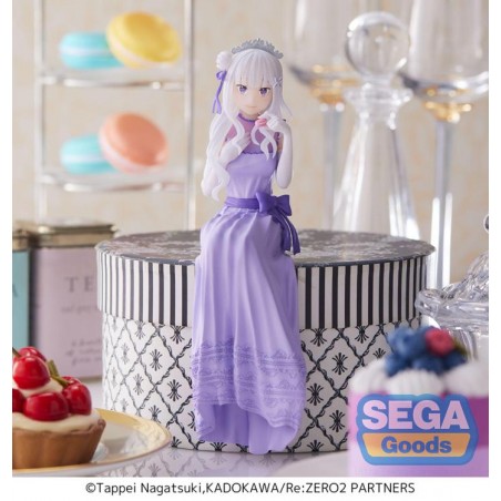 Re:ZERO -Starting Life in Another World Emilia Perching (Dressed Up Party Ver.) PM Figure Sega 5