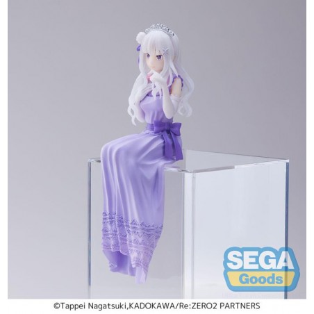 Re:ZERO -Starting Life in Another World Emilia Perching (Dressed Up Party Ver.) PM Figure Sega 4
