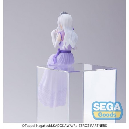 Re:ZERO -Starting Life in Another World Emilia Perching (Dressed Up Party Ver.) PM Figure Sega 3