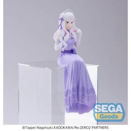 Re:ZERO -Starting Life in Another World Emilia Perching (Dressed Up Party Ver.) PM Figure Sega 2