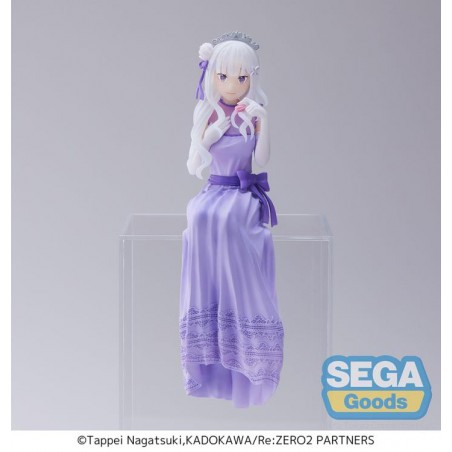 Re:ZERO -Starting Life in Another World Emilia Perching (Dressed Up Party Ver.) PM Figure Sega